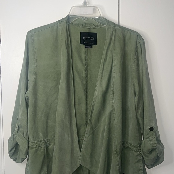 Anthropologie Sanctuary Green Utility Jacket with Roll-Tab Sleeves - Medium - Picture 2 of 6